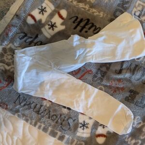 Little Girls White Tights